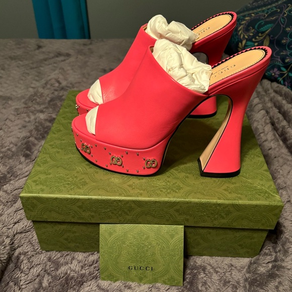 Gucci Malaga Rhodamine Pink Platform Heel - Picture 7 of 12